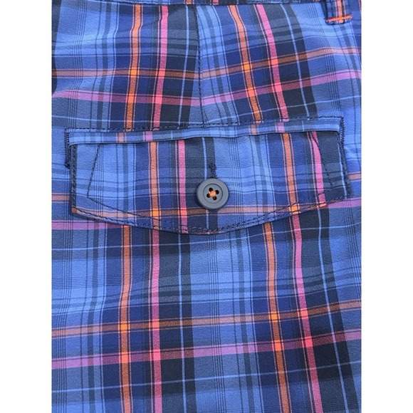 Tommy Bahama Mens 40 Shorts Plaid Blue Performance Stretch Golf Nautical Preppy‎ - Picture 7 of 11